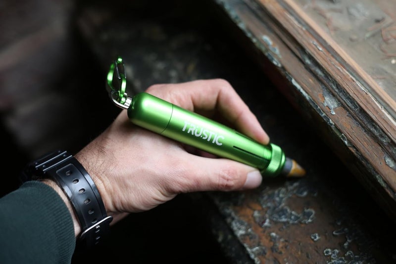 Trustic - Lumber Keel Crayon Holder for 1/2" Round or Hexagonal Crayons, Industrial Heavy Duty Construction Carpenter Metal Holder (Green) - Image 4